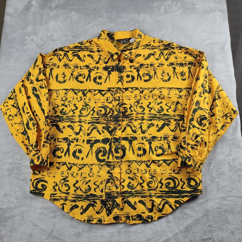 Panhandle Slim Women's Shirt Western Long Sleeve Abstract All Over Print Size XL